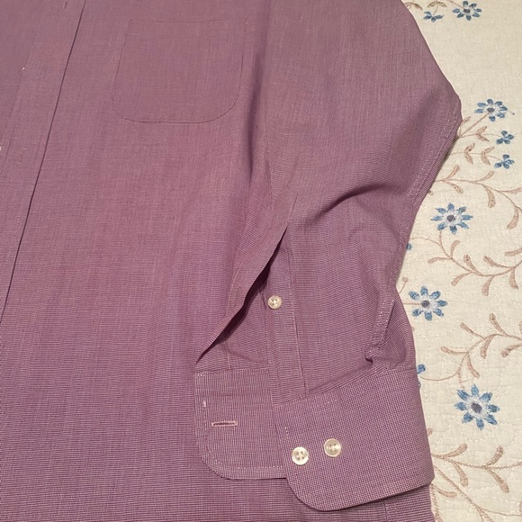 Lg Purple Wrinkle Free Shirt by Chaps - Picture 3 of 8
